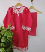 Cotton Embroidered Dress - Image 4