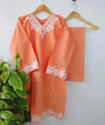 Cotton Embroidered Dress - Image 3